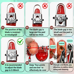 ARSUK hand crank operation demonstrates effortless manual peeling without electricity.