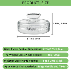 Artcome glass weight with easy grip handle for quick, secure placement.