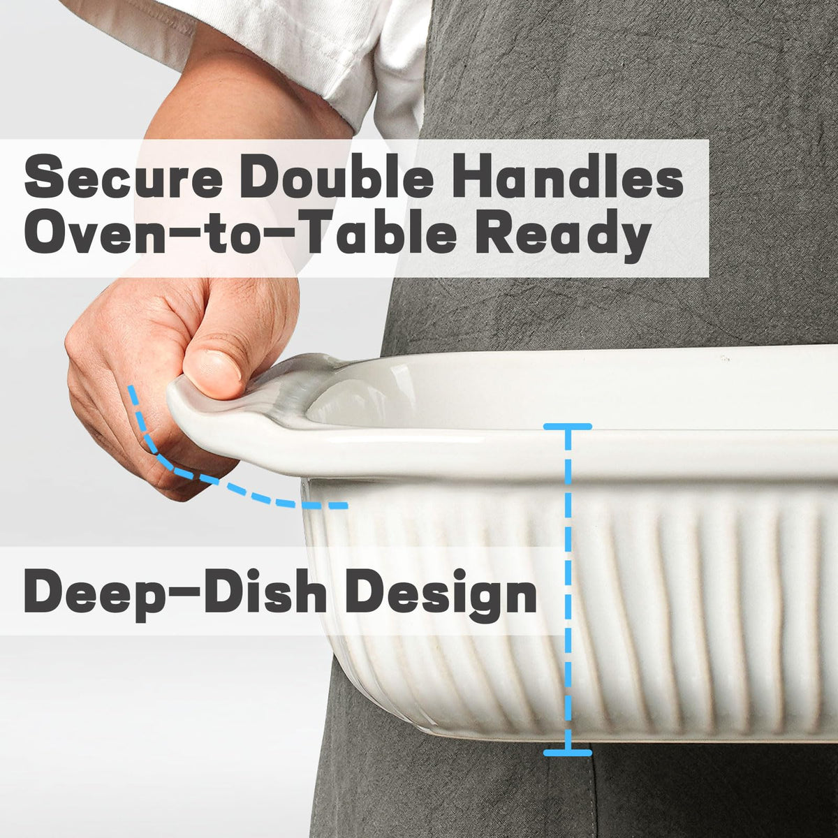 Artena ceramic bakeware shows durable heat distribution and safety.