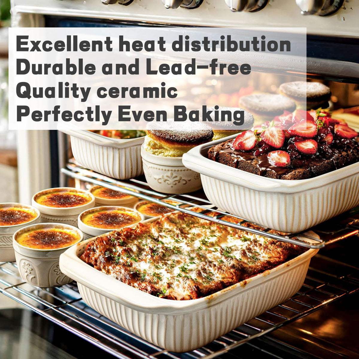 Artena lids ready to seal dishes, protect from dust and spills.