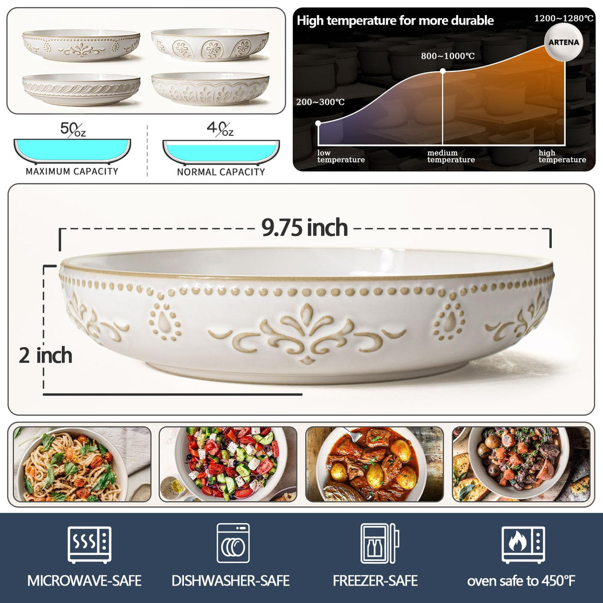 Artena reaction glaze showcases unique patterns for food aesthetics
