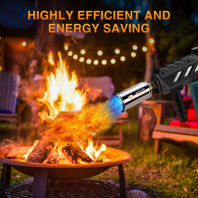 ARTFLAMM adjustable-flame control knob enables precise heat tuning.