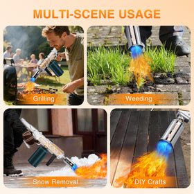 ARTFLAMM outdoor grill and bonfire use with torch