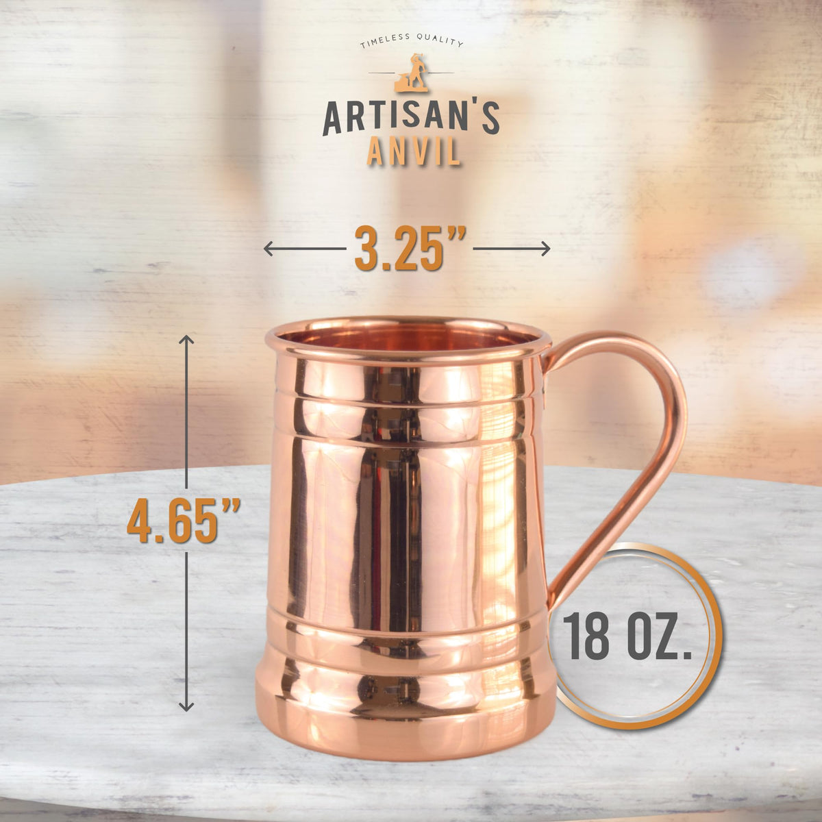 Artisan's Anvil polished inside and out for a refined serving experience.
