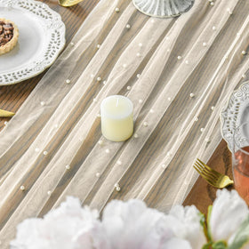 Artoid Mode gauze runner drapes neatly for everyday dining