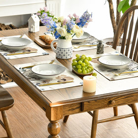 Artoid Mode decorative leaves pattern placemat brightens indoor or outdoor dining.