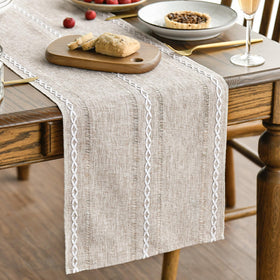 Artoid Mode brown rustic table runner highlighting durable surface protection
