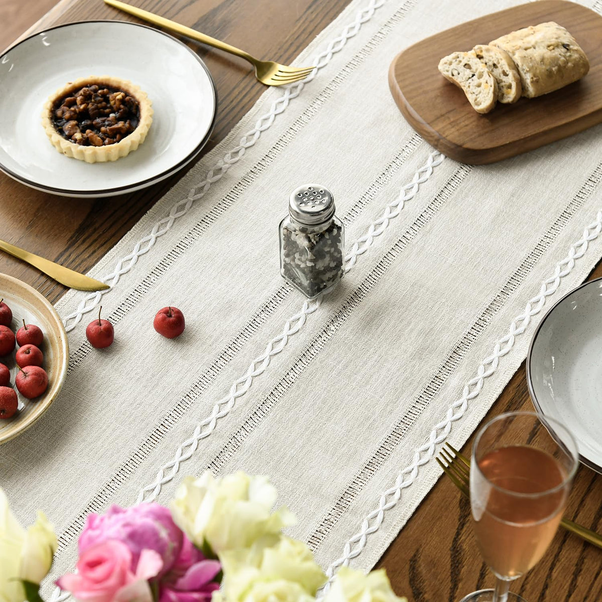 Artoid Mode colorful table runner enhances home decor for parties and daily use.