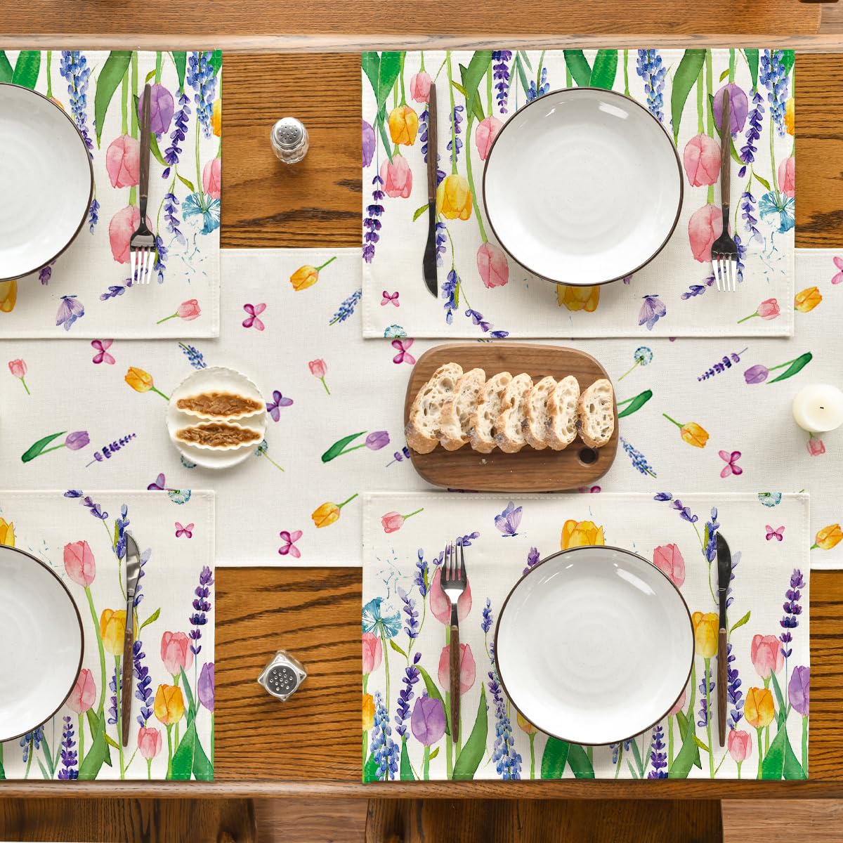 Artoid Mode lavender-tulip set enhances dining room ambiance
