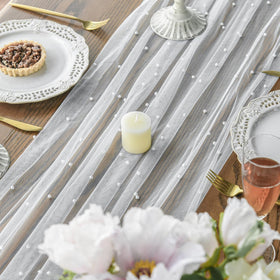 Artoid Mode pearl gauze table runner easy care and cleaning