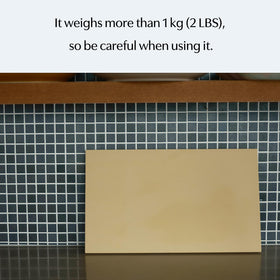 Asahi Cookin Cut rubber cutting board stackable storage for compact kitchen organization.