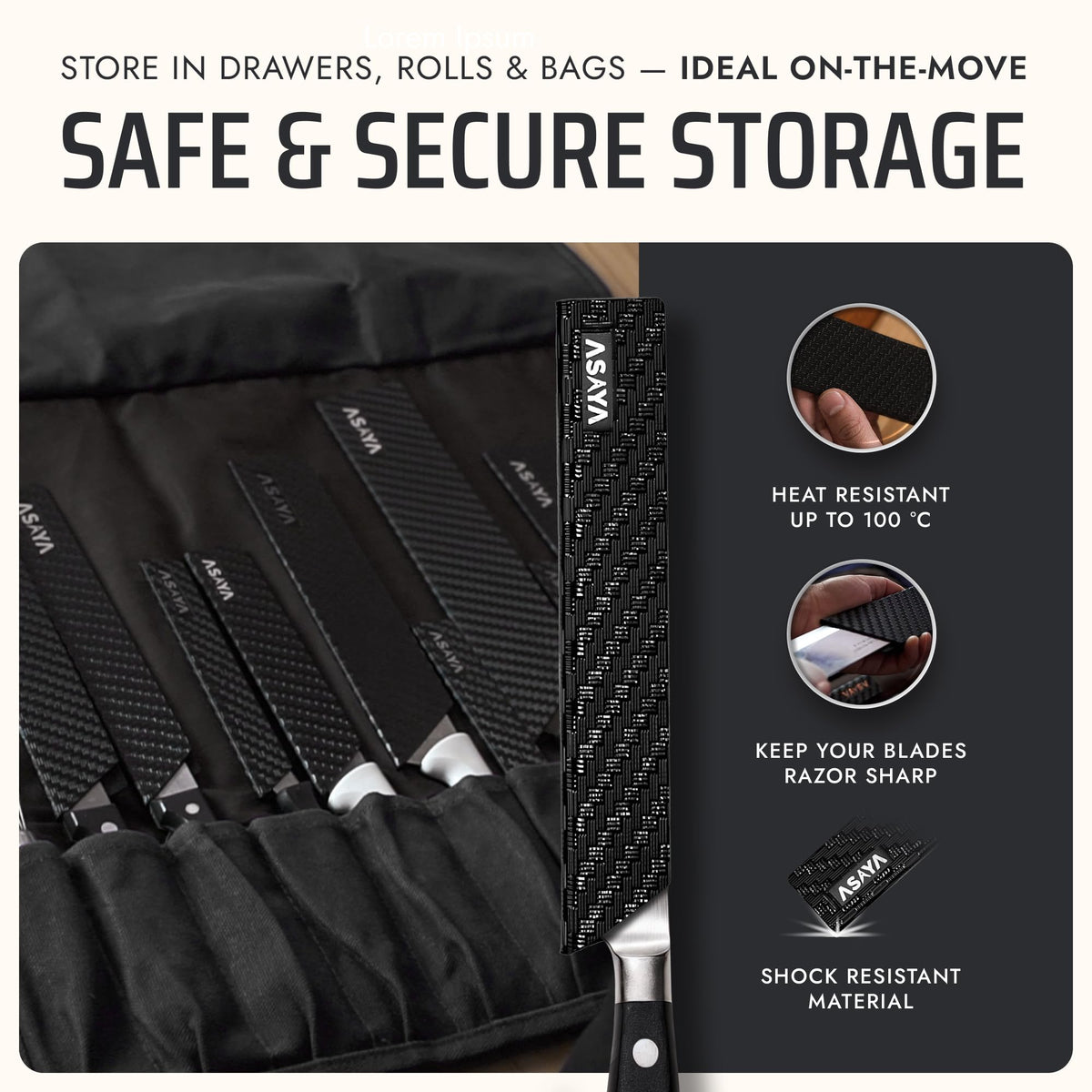 Asaya kitchen guards offer durable protection during storage and transport.
