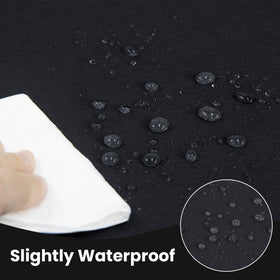 Ascoza waterproof fabric protects tabletops during events.
