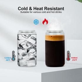 ASKIZ borosilicate glass cups close-up highlights durability and safe material.