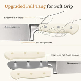 Astercook 5-inch utility knife versatile for prep tasks