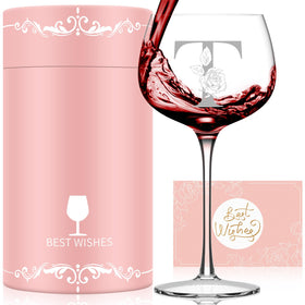 Astonlink monogram wine glass for Mother's Day, a personalized keepsake