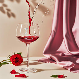 Astonlink close-up of monogram engraving on a wine glass, custom design