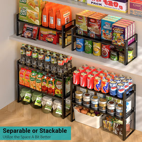 Astrorhine stackable design doubles storage by adding more shelves.