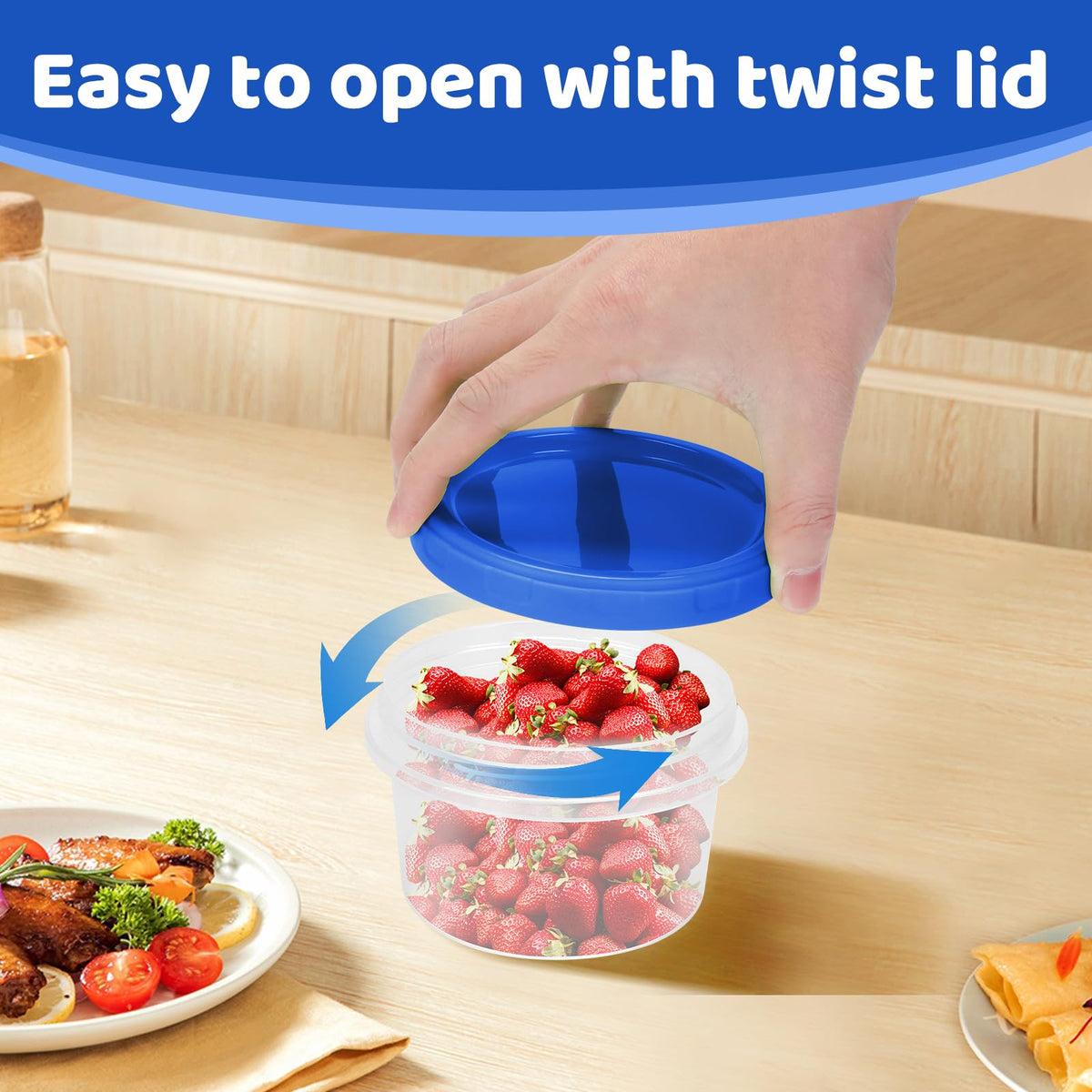 Atecare airtight seal on meal-prep lids ideal for on-the-go lunches.