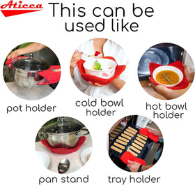 Aticca microwave bowl cozy pack of 4 highlights versatile set for family meals.