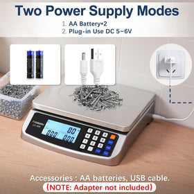 Atogou 66lb scale 304 stainless steel platform for easy cleaning.