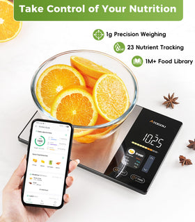 Atogou scale nutrition calculator provides quick food data for meals