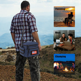 ATRIPACK lunch box blue side MOLLE detail for versatile accessories