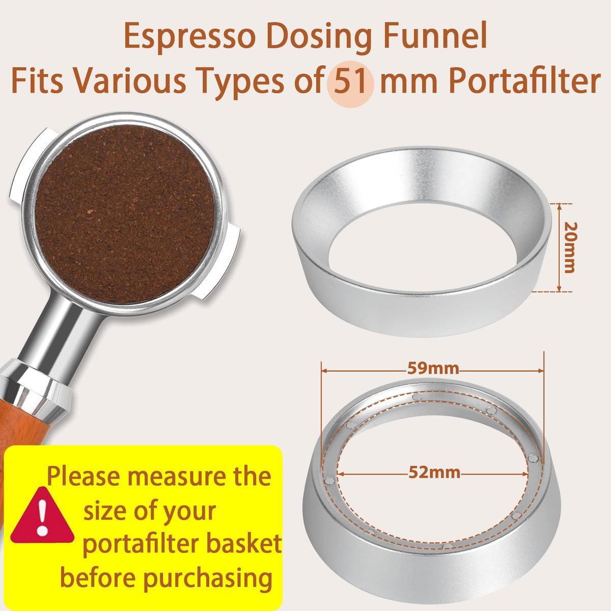 Attsky aluminum dosing funnel on a clean desk demonstrates tidy setup