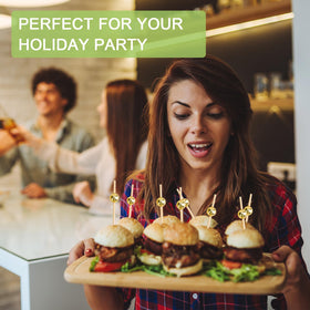 ATZNZIK versatile party picks suit bites, skewers, and drinks.