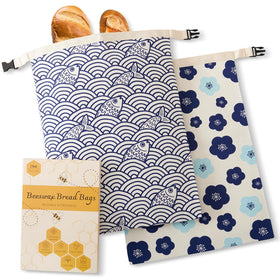 Augine beeswax bread bag set helps reduce single-use plastic waste