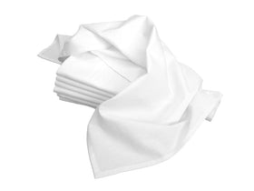 Aunt Martha's flour sack towels stacked, ready for drying dishes or craft projects.