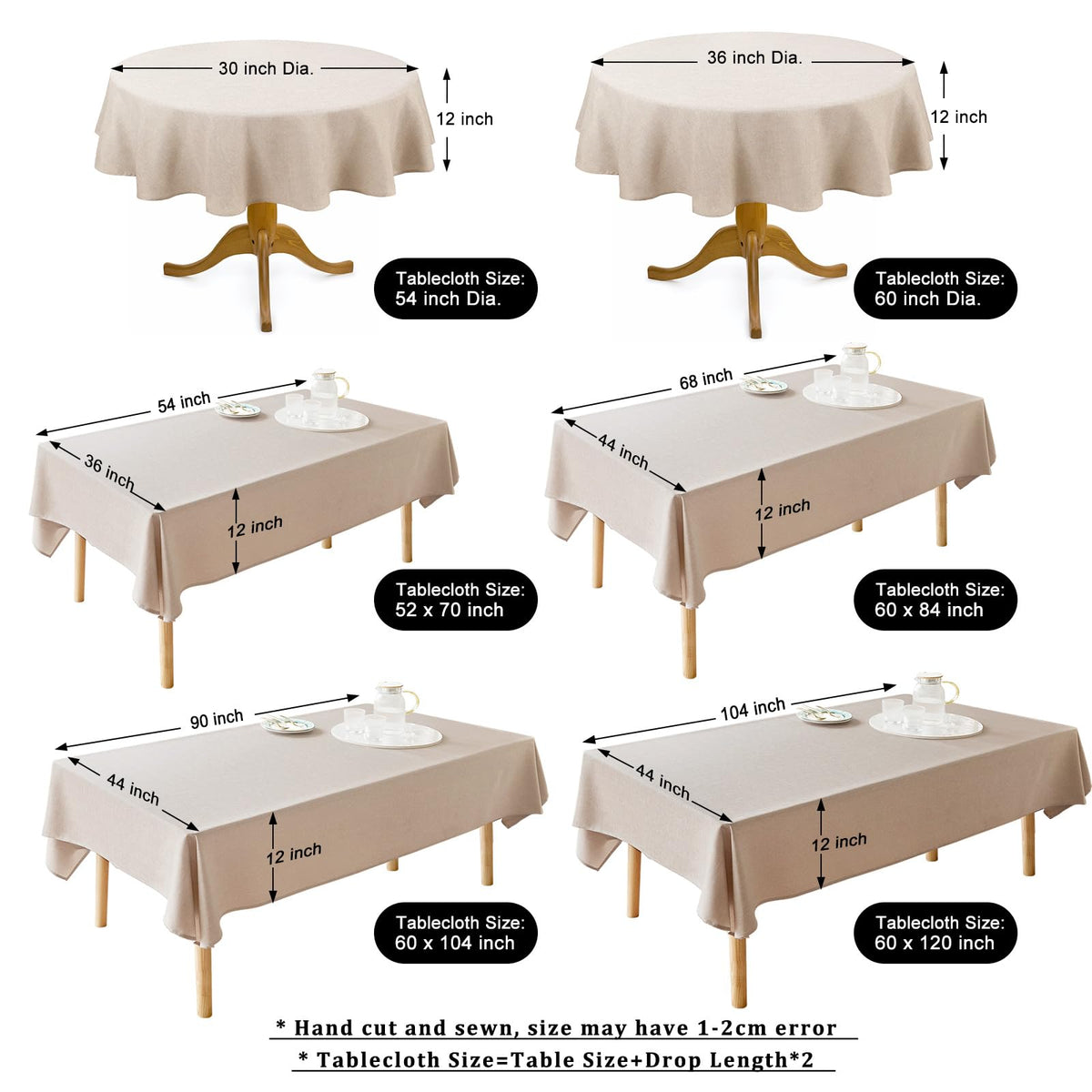 AUSSPVOCT textured tablecloth 60x120 on a dining setup for gatherings