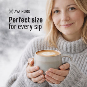 Microwave and dishwasher safe Ava Nord mugs ready for daily use