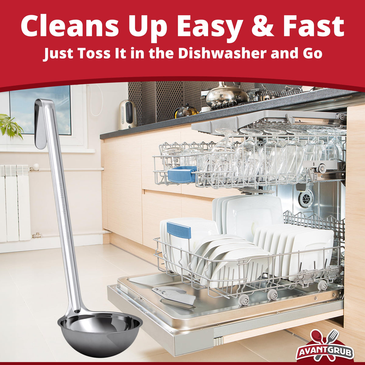Avant Grub portion-control dippers enable fast, accurate prep.
