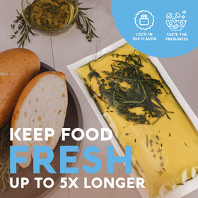 Avid Armor 6x8 freezer storage bag protects foods from freezer burn.