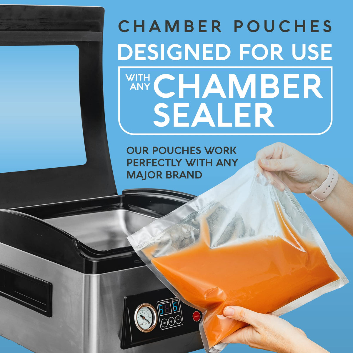 Avid Armor 6x8 sous vide prep bag preserves flavor during cooking.