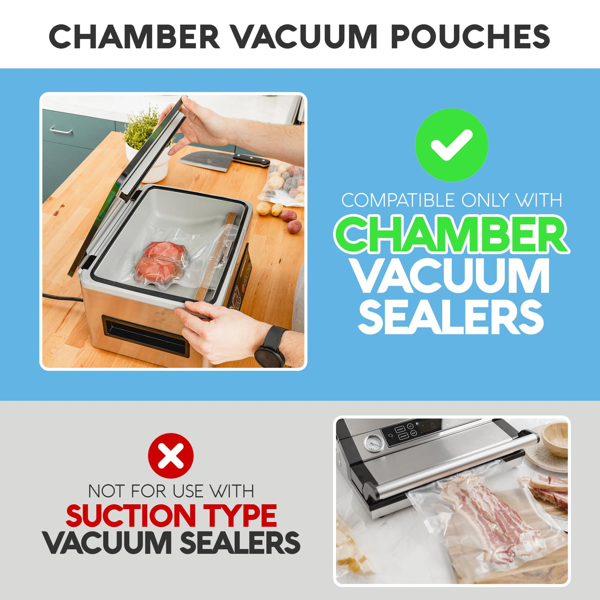 Avid Armor kitchen storage vacuum bags organize leftovers and extend freshness.