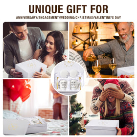 Complete AW BRIDAL engagement gift set displayed for couples