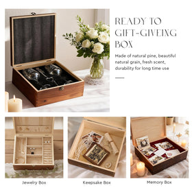 AW BRIDAL engraved CHEERS TO NEW BEGINNINGS box for a cohesive unboxing