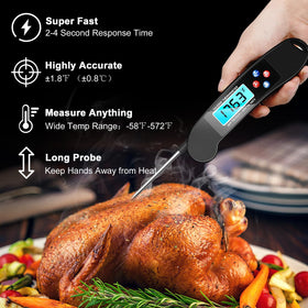 Awaiymi digital thermometer backlit display for easy readings in low light.