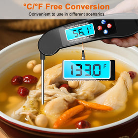 Awaiymi voice button activation for hands-free temperature updates.