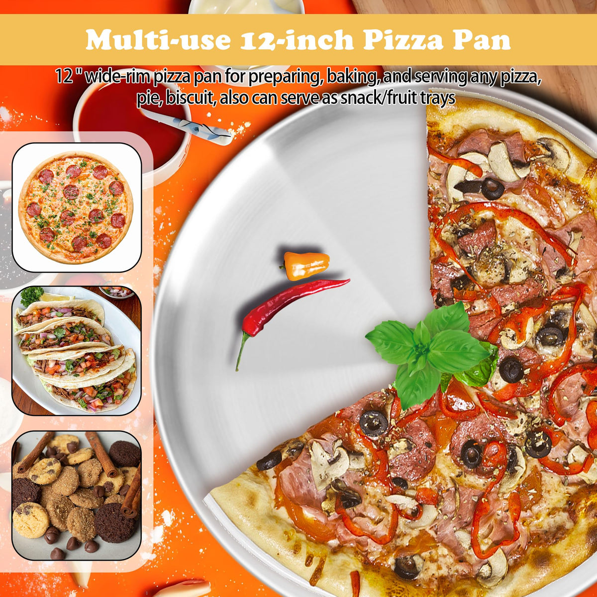 AWTBDP pizza pan being loaded into dishwasher for convenient cleanup.