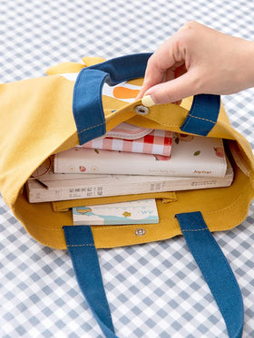 AWXZOM duck tote bag dimensions showing size for daily essentials