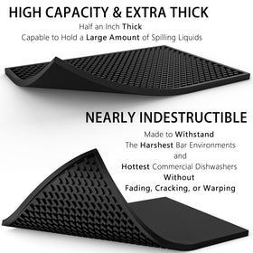 AXIESO silicone drying mat for glasses speeds air drying.