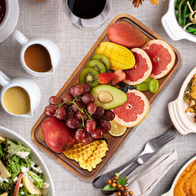 Ayiaren rectangular charcuterie board for elegant platters and easy, shareable serving.