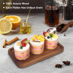 Ayiaren wooden serving tray with smooth finish and natural grain