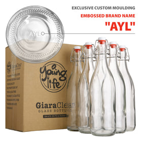 AYL clear-bottle-showcase: elegant and practical kitchen display.