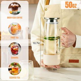 Baalaka pitcher with silicone base provides stability and surface protection.