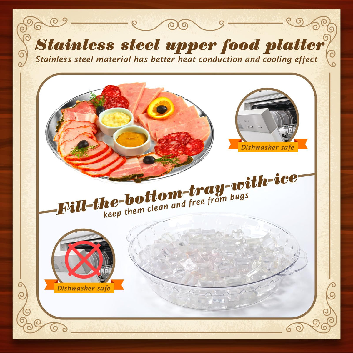 Baderke clear polystyrene lower ice tray for rapid chilling