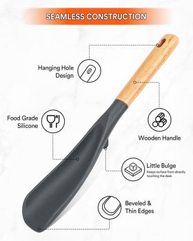 Badiano spoon gently glides on nonstick cookware to prevent scratches